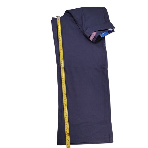 Gloria Vanderbilt Women Navy Cropped Ponte Pants With Tummy Control Panel Large - Picture 11 of 13